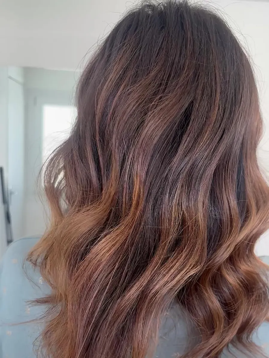 Balayage réalisé au salon de Clara Brazy, coiffeuse à Dunkerque
